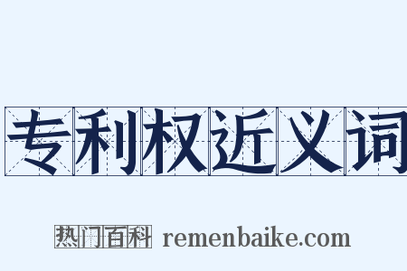 专利权近义词是什么意思的图片